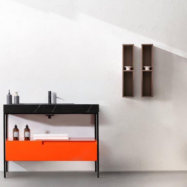 TEXEL 42” RED AMBER AND BLACK BATHROOM VANITY