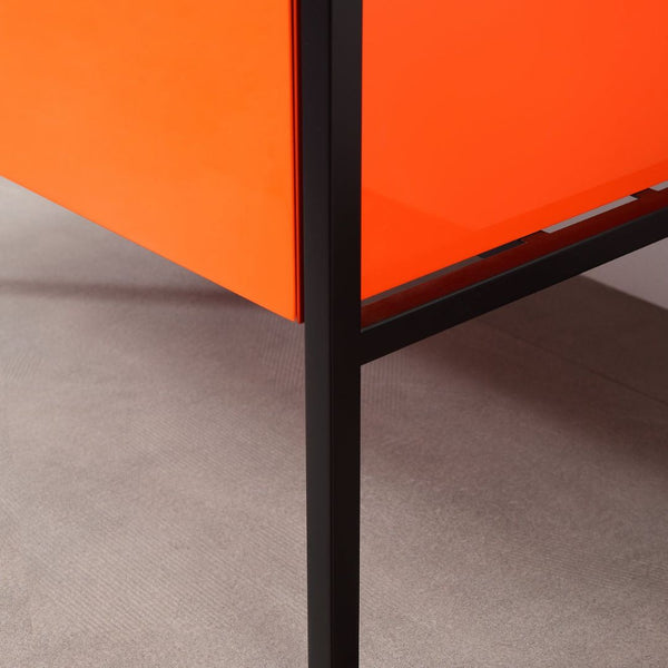TEXEL 42” RED AMBER AND BLACK BATHROOM VANITY