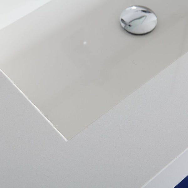 TEXEL 42” NAVY BLUE AND GOLD FRAME BATHROOM VANITY