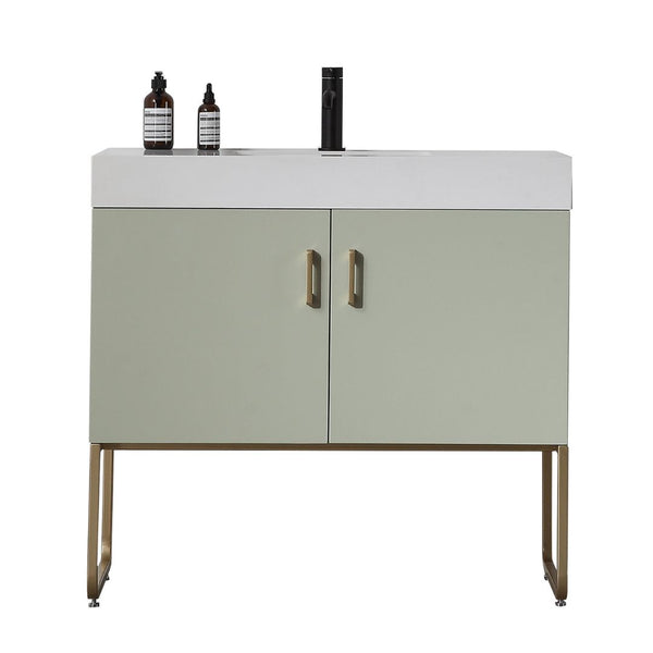 VEEMON 36” PINE MIST BATHROOM VANITY