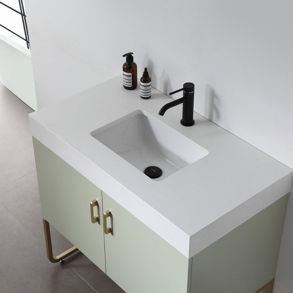 VEEMON 36” PINE MIST BATHROOM VANITY