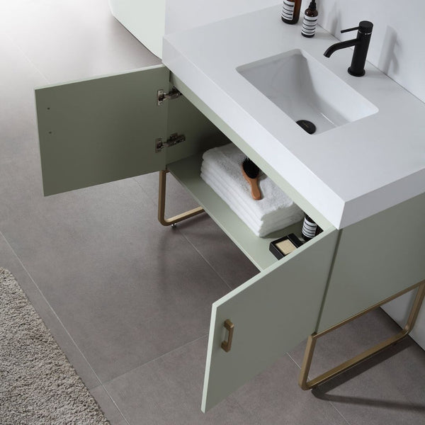 VEEMON 36” PINE MIST BATHROOM VANITY