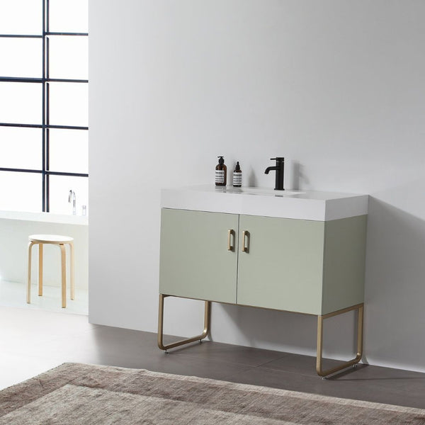 VEEMON 36” PINE MIST BATHROOM VANITY