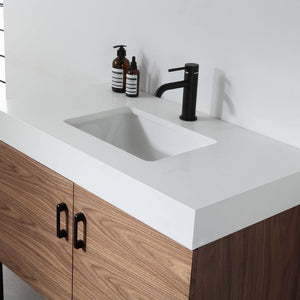VEEMON 36” WALNUT BATHROOM VANITY