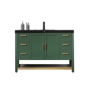 Winchester 48” FOREST GREEN WITH BLACK COUNTERTOP BATHROOM VANITY