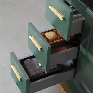 Winchester 48” FOREST GREEN WITH BLACK COUNTERTOP BATHROOM VANITY