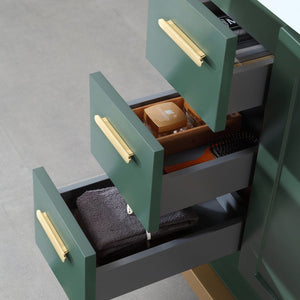 WINCHESTER 48” FOREST GREEN WITH WHITE COUNTERTOP BATHROOM VANITY