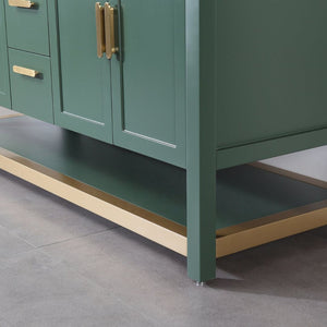 WINCHESTER 60” FOREST GREEN WITH WHITE COUNTERTOP BATHROOM VANITY