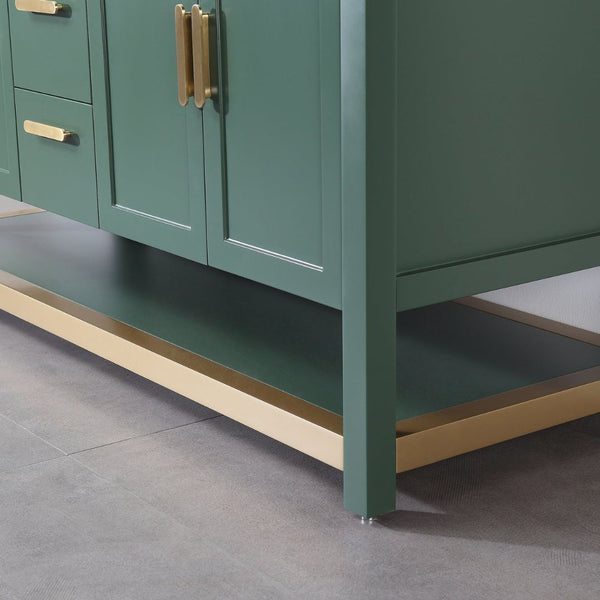 WINCHESTER 60” FOREST GREEN WITH WHITE COUNTERTOP BATHROOM VANITY