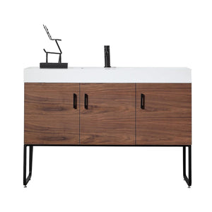 VEEMON 48” WALNUT BATHROOM VANITY