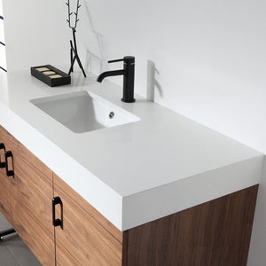 VEEMON 48” WALNUT BATHROOM VANITY