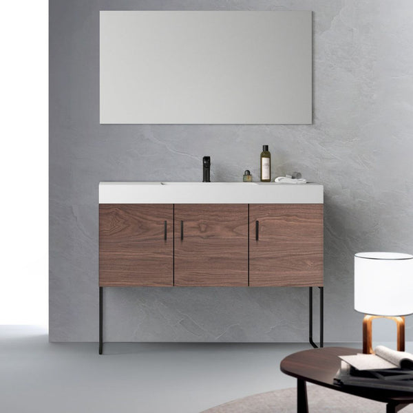 VEEMON 48” WALNUT BATHROOM VANITY