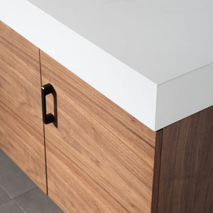 VEEMON 48” WALNUT BATHROOM VANITY