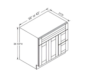 Sydney White Vanity Sink Drawer Base Cabinet ( Right Drawer )
