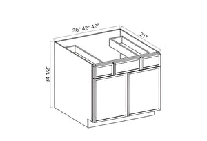 Slim Amber Oak Vanity Combo Cabinet