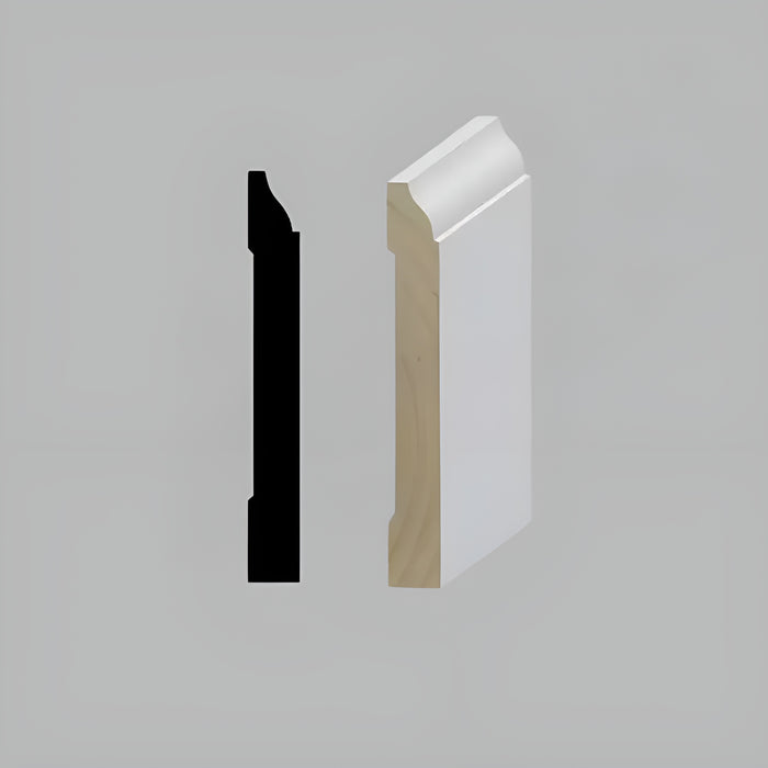 Primed Base Pine Moulding 9/16" x 4-1/4" - 16' (V)