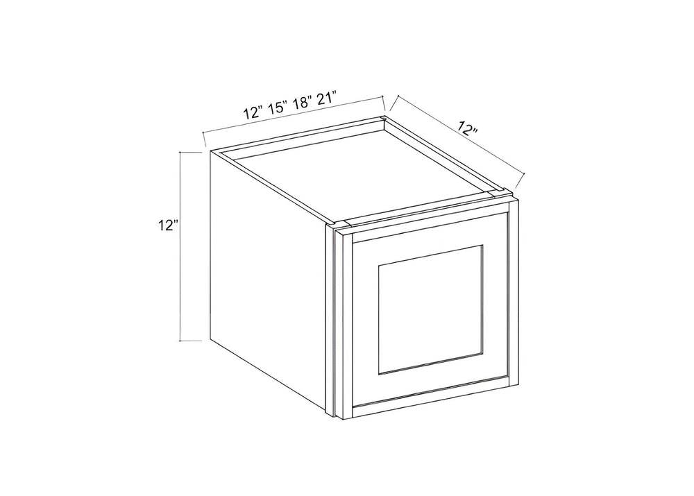 Slim Shaker White 12"H Wall Cabinet