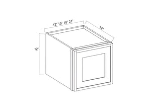 Slim Shaker White 12"H Wall Cabinet