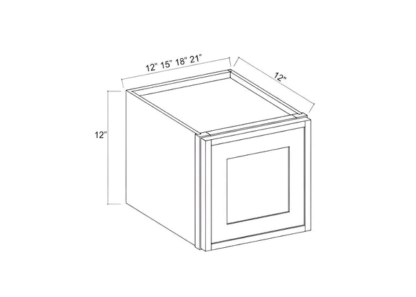 Slim Shaker White 12"H Wall Cabinet