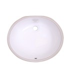White-Undermount Oval Ceramic Sink