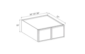 Slim Shaker White 15"H Double Door Wall Cabinet