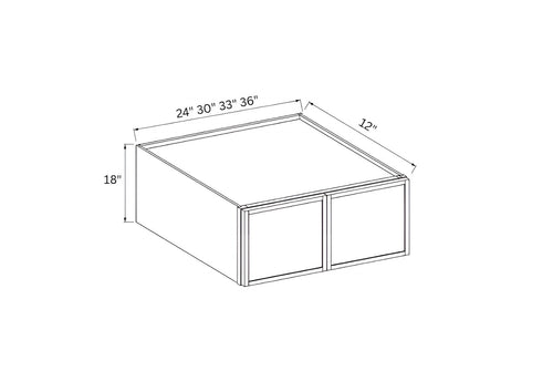 Slim Shaker White 18" H Double Door Wall Cabinet
