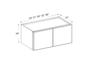 Slim Iron Black- 18"H Wall Cabinet Double Doors