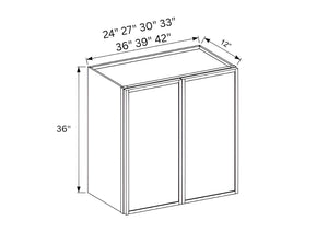 Slim Shaker White 36" H Double Door Wall Cabinet