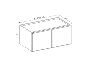 Slim Shaker White-15"H Double Door Wall Cabinet