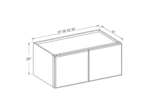 Slim Shaker White-15"H Double Door Wall Cabinet
