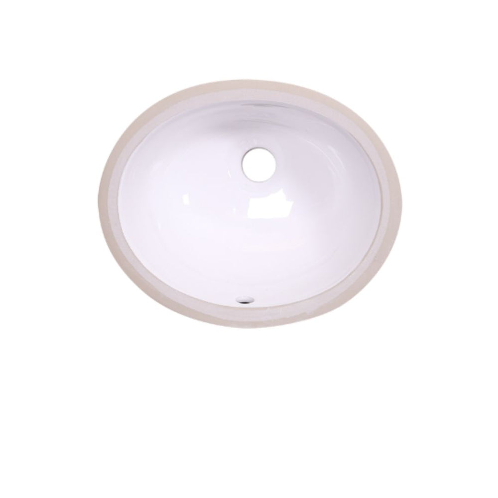 White-Undermount Oval Ceramic
