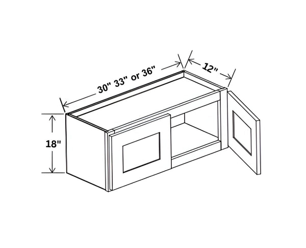 Sydney White 18" H Double Door Wall Cabinet