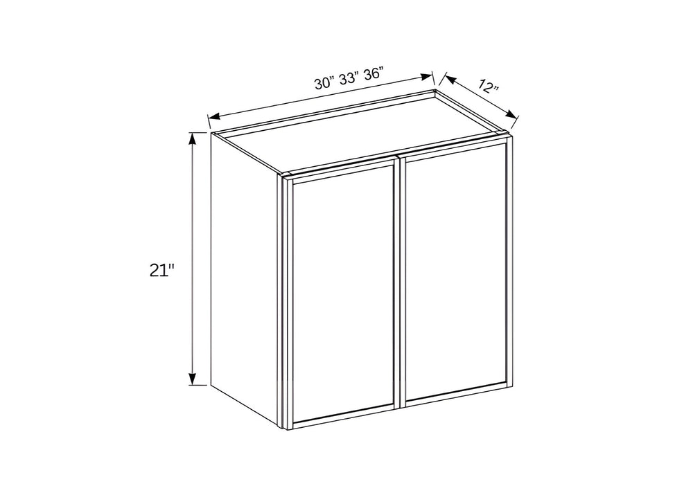 Slim Shaker Oak 21" H Double Door Wall Cabinet