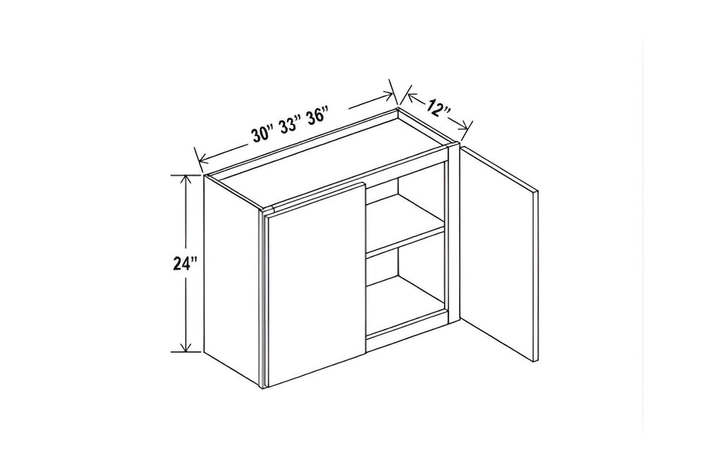 Midnight Glass 24" H Double Door Wall Cabinet
