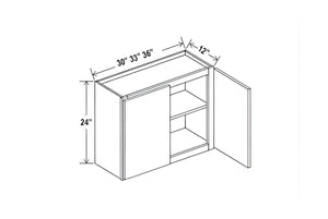 Matte Black 24" H Double Door Wall Cabinet