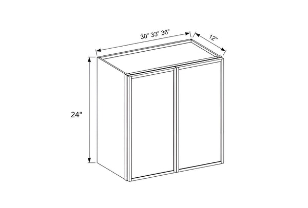 Slim Shaker White 24" H Double Door Wall Cabinet