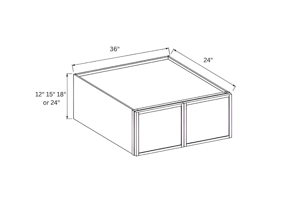 Slim Shaker Oak- Wall Refrigerator Cabinet