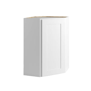 White Shaker 24″ Diagonal Corner Wall Cabinet