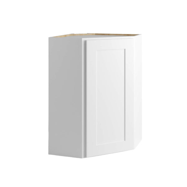 White Shaker 24″ Diagonal Corner Wall Cabinet