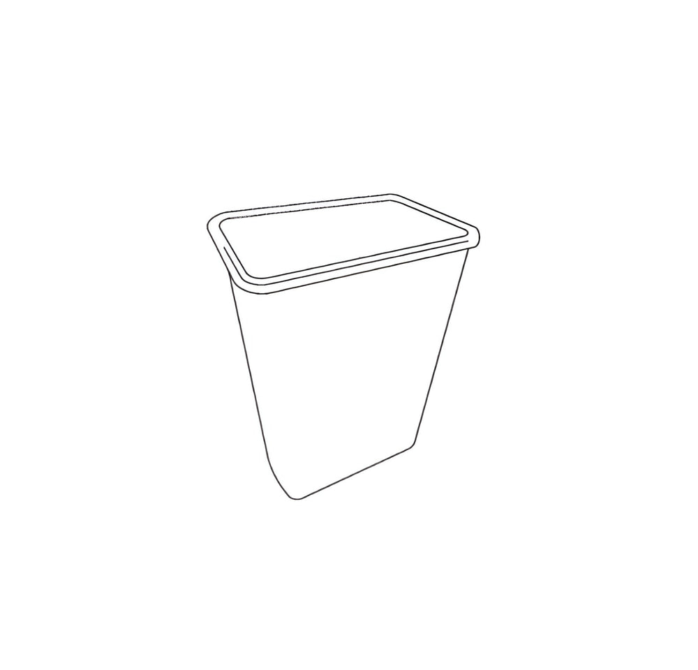 Aspen White 35 QT Silver Waste Bin