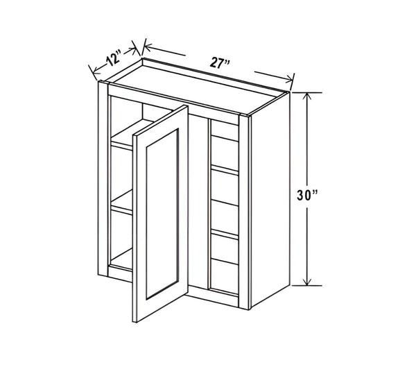 Matte Black 30" H Wall Blind Cabinet