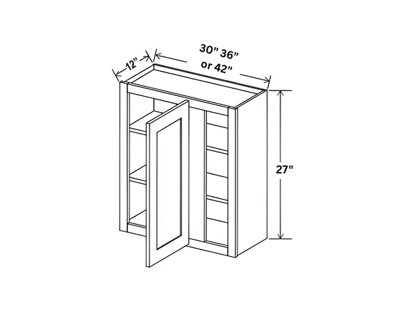 French Grey 27" Wall Blind Corner Cabinet