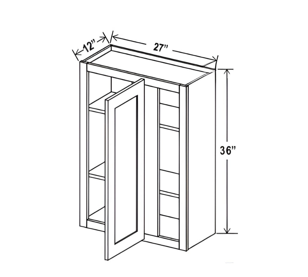Iron Black 36″ H Wall Blind Cabinet