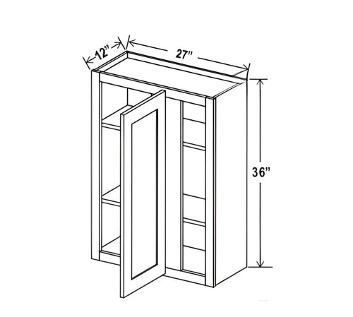 Double Dove White 36″ H Wall Blind Cabinet
