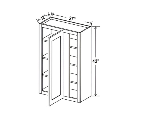 Slim Aston Green 42″ H Wall Blind Cabinet