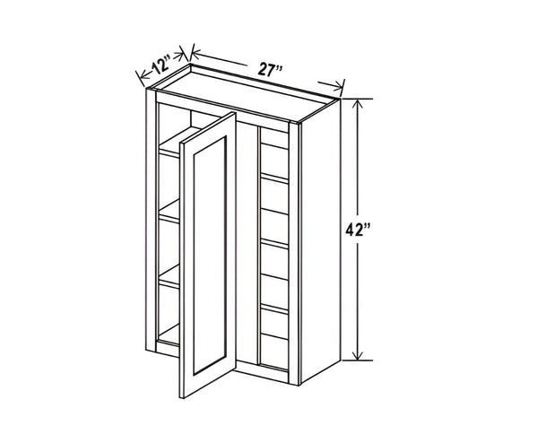 Matte Black 42″ H Wall Blind Cabinet