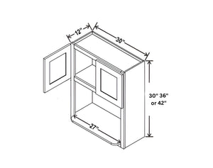 French Grey Microwave Wall Cabinet