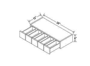Smokey Ash- 30"W Wall Spice Drawer