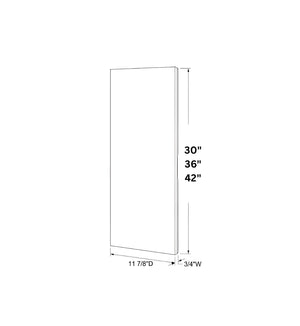 High Gloss Gray Finished Side panel for Wall cabinets (Left/Right-Side)