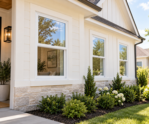 White Vinyl Single-Hung Window